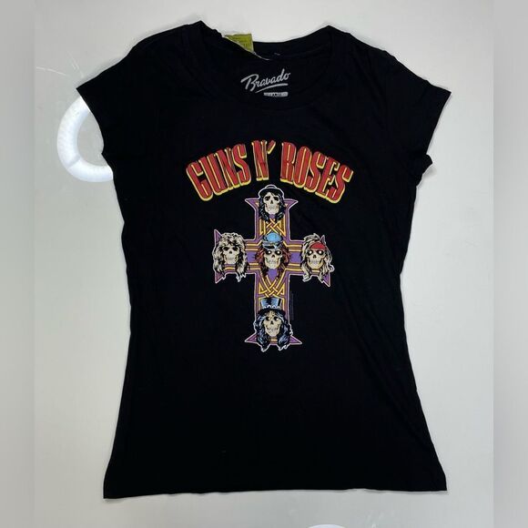 Guns N Roses Graphic T-shirt Women Small Black Short Sleeve Music - Picture 1 of 5